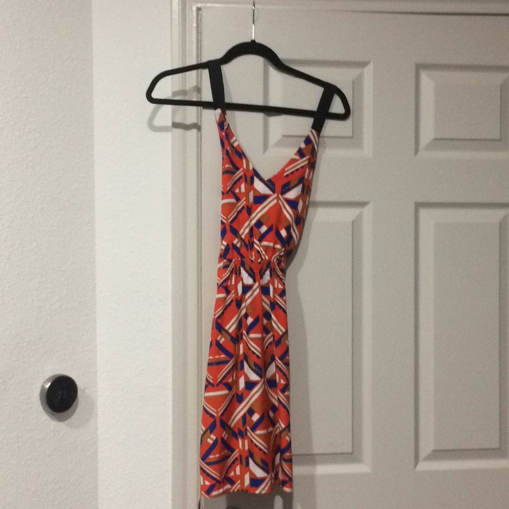 Vibrant geometric pattern dress